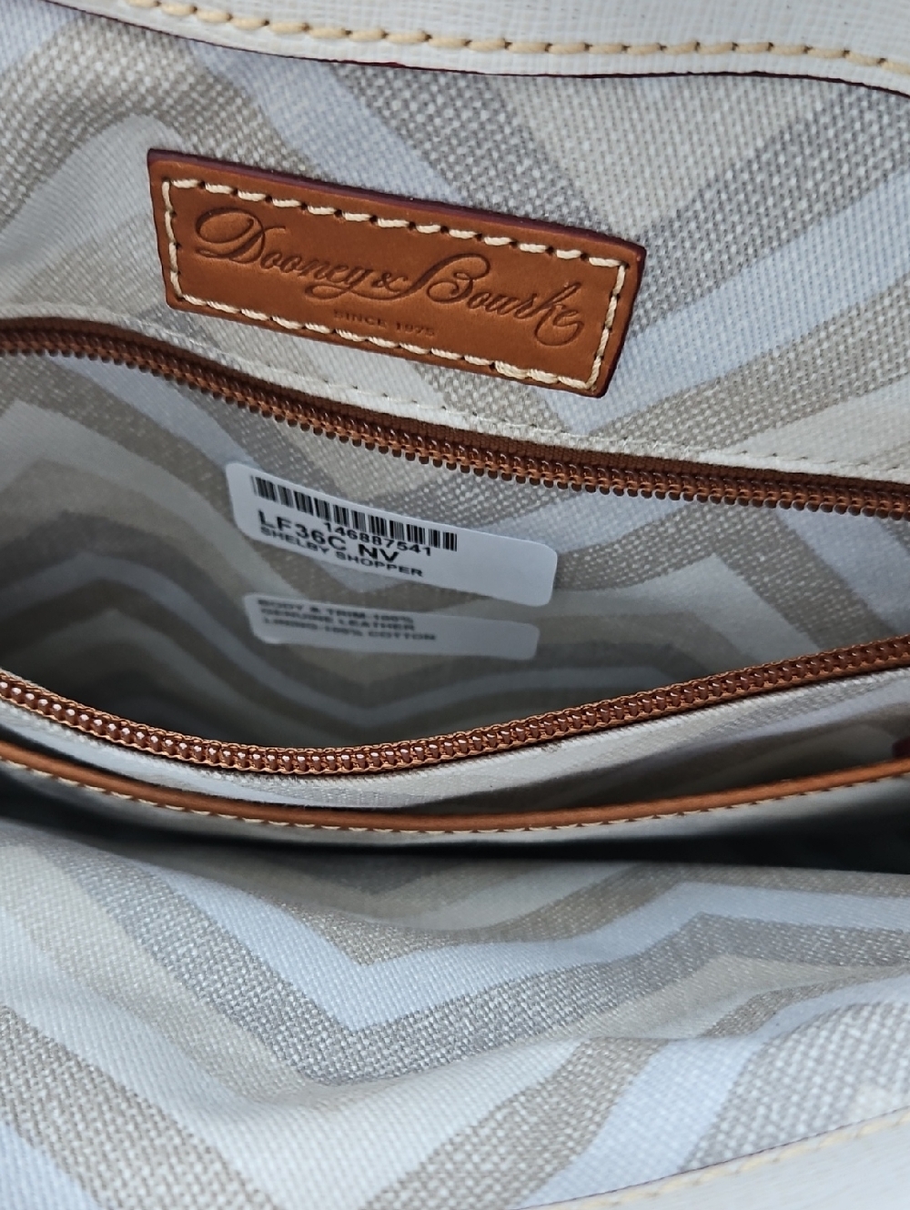 Dooney & Bourke Navy Leather Shelby Shopper With Accessories - Picture 8 of 16